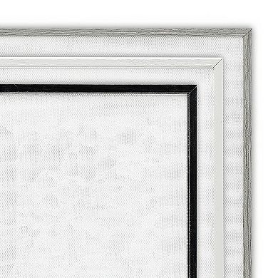 Exotic Pop Blue Palms Framed Canvas Wall Art