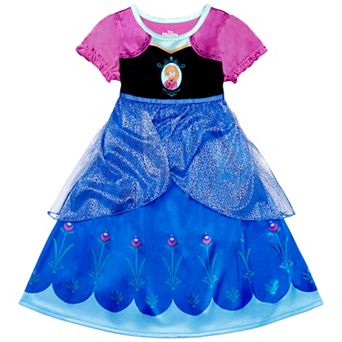Toddler Girl Disney’s Frozen Anna Cosplay Fantasy Nightgown