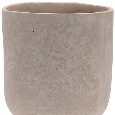 HomeRoots 7" Beige Recycled Paper Urn Table Vase