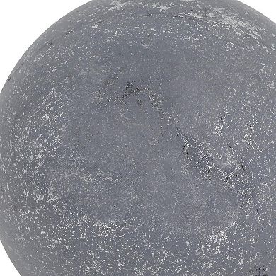 HomeRoots 6" Silver Paper Mache Hand Painted Orb Decorative Orb