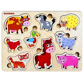 QUOKKA Wooden Puzzles for Toddlers 3-5 - Games for Children's Learning