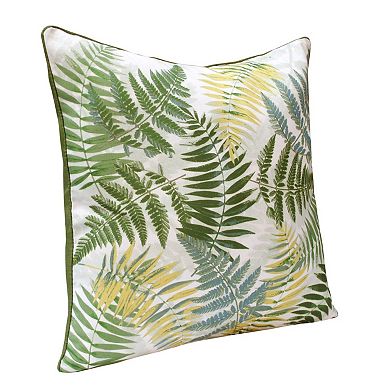 HomeRoots Set of Two 20" Green and Yellow Throw Pillows