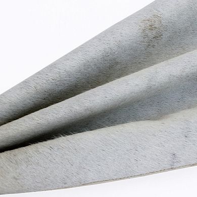 HomeRoots 16" X 24" Ivory Faux Leather Zippered Pillow