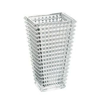 HomeRoots 11" Clear Geometric Glass Table Vase