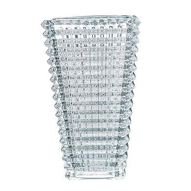 HomeRoots 11" Clear Geometric Glass Table Vase