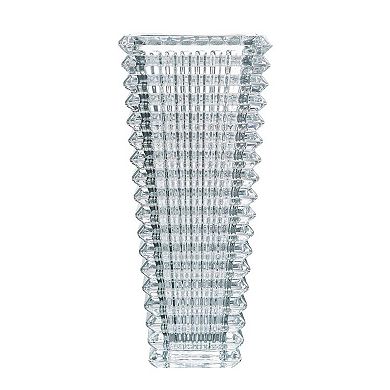 HomeRoots 11" Clear Geometric Glass Table Vase
