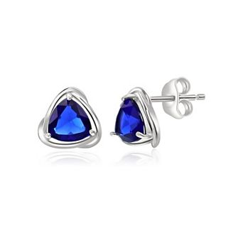 Sterling Silver Twisted Halo Earrings