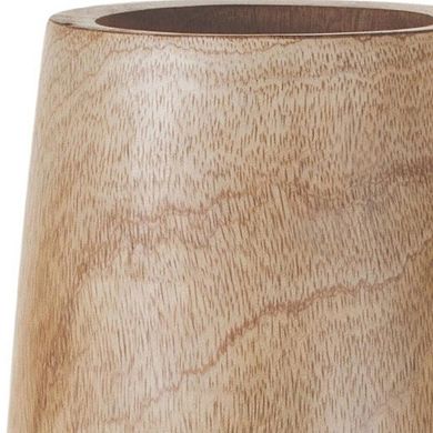 HomeRoots 15" Natural Wood And Metal Cylinder Floor Vase