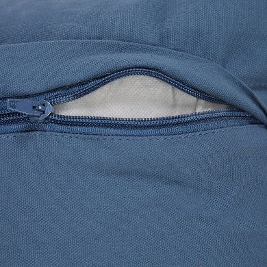 HomeRoots 20" Blue Throw Pillow with Tassels