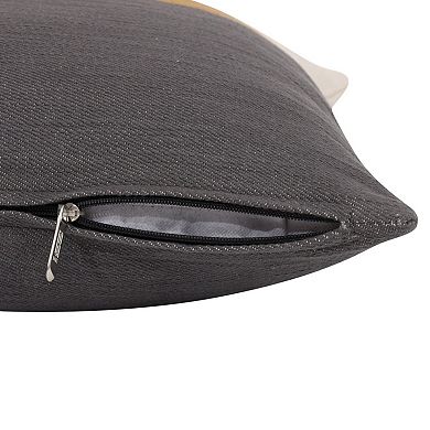 HomeRoots 20" X 20" Brown Striped Cotton Zippered Pillow