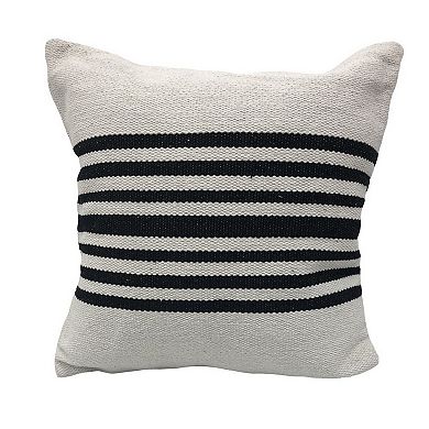 HomeRoots 22" Black and White Throw Pillow