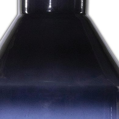 HomeRoots 7" Blue Ombre Glass Cylinder Table Vase