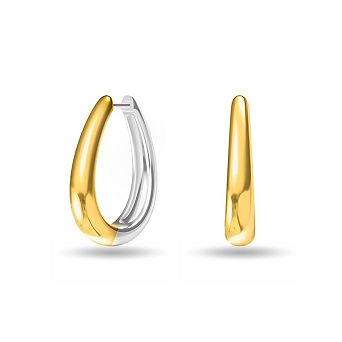 Two Tone Hoop Earrings