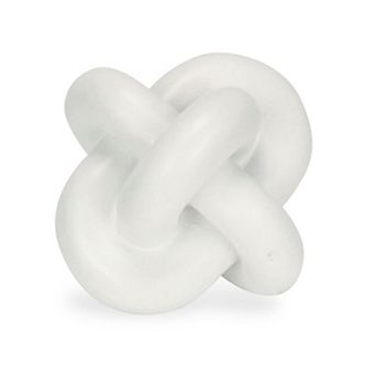 HomeRoots 5" White Resin Knot Tabletop Sculpture
