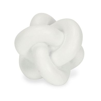 HomeRoots 5" White Resin Knot Tabletop Sculpture