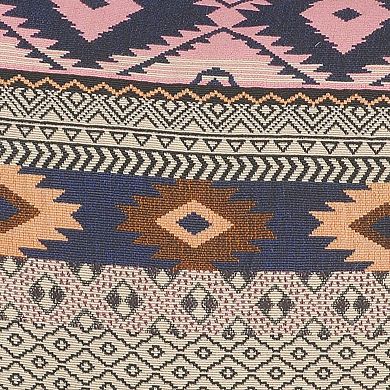 HomeRoots 20" Black and Yellow Throw Pillow with Tassels