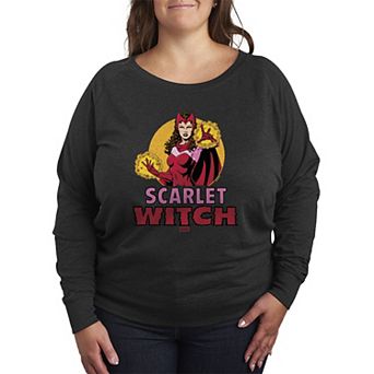 Plus Size Marvel Scarlet Witch French Terry Long Sleeve Tee