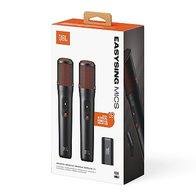 JBL EasySing 2-Piece Wireless AI-Powered Microphones with Real-Time Vocal Removal