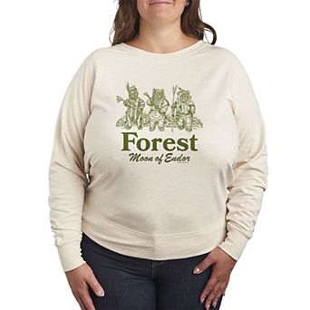 Plus Size Star Wars Forest Moon of Endor French Terry Long Sleeve Tee
