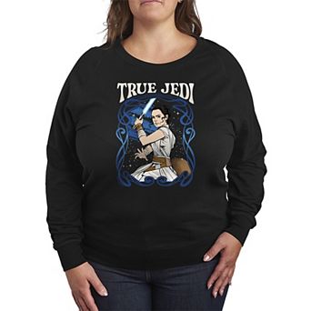 Plus Size Star Wars Rey Art Nouveau French Terry Long Sleeve Tee