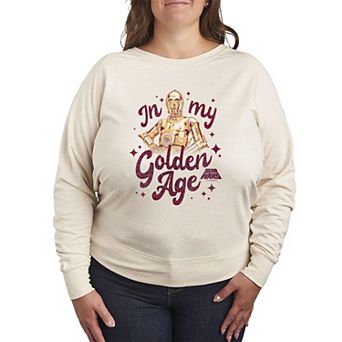 Plus Size Star Wars C-3PO In My Golden Age French Terry Long Sleeve Tee