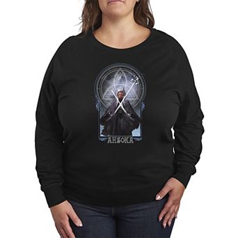 Plus Size Star Wars Ahsoka Star Wars Celestial French Terry Long Sleeve Tee