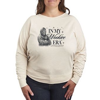 Plus Size Star Wars Chewbacca In My Wookiee Era French Terry Long Sleeve Tee