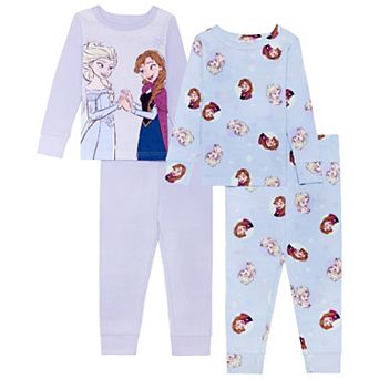 Toddler Girl Disney's Frozen Sisters Elsa & Anna 4 pc Pajama Top & Pajama Pants Set