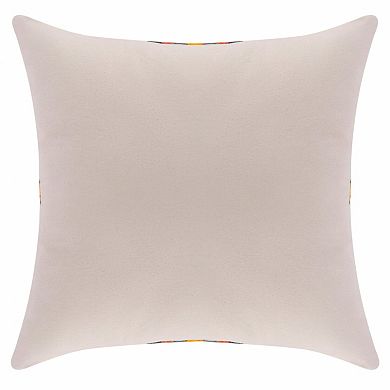 HomeRoots 20" X 20" Rust And Off-White 100% Cotton Geometric Zippered Pillow