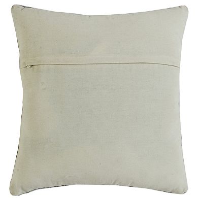 HomeRoots 20" X 20" Gray Black Yellow And Ivory 100% Cotton Geometric Zippered Pillow