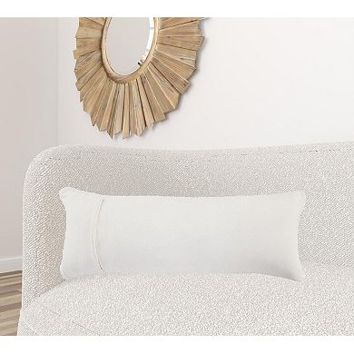 HomeRoots 14" X 36" Red and White Throw Pillow