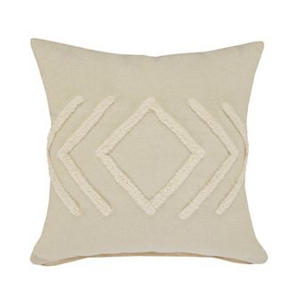 HomeRoots 20" X 20" Birch And White 100% Cotton Geometric Zippered Pillow