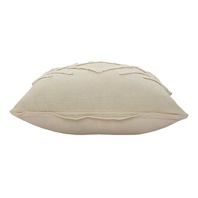 HomeRoots 20" X 20" Birch And White 100% Cotton Geometric Zippered Pillow