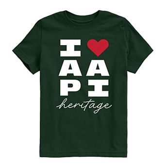 Boys 8-20 I Heart AAPI Heritage Graphic Tee
