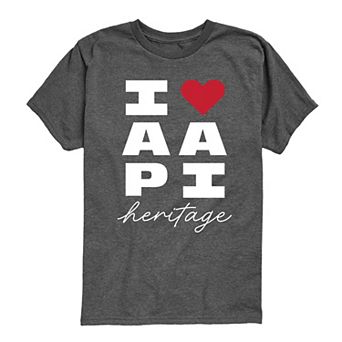 Boys 8-20 I Heart AAPI Heritage Graphic Tee
