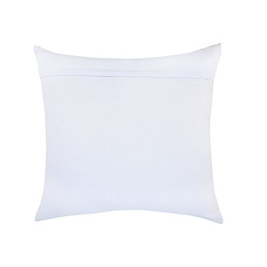 HomeRoots 18" X 18" Yellow And Teal 100% Cotton Striped Zippered Pillow