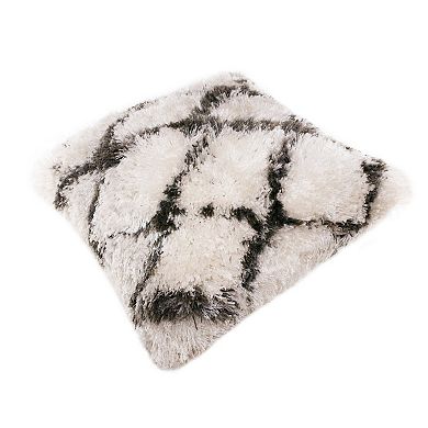 HomeRoots 20" Black And White Fabric Geometric Throw Pillow