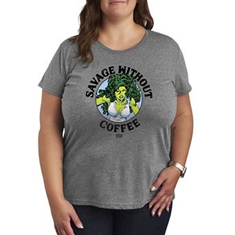 Plus Size Marvel She-Hulk Savage Without Coffee Graphic Tee