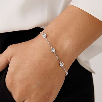 Sterling Silver Crystal Bracelet