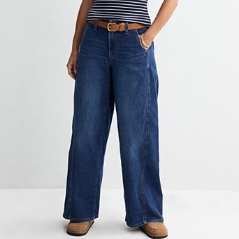 Women's Sonoma Goods For Life® High Rise Wide Leg Seamed Jeans
