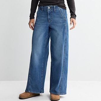 Women's Sonoma Goods For Life® High Rise Wide Leg Seamed Jeans