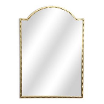 HomeRoots 32" Gold Metal Beaded Arch Accent Mirror