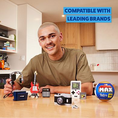 ZURU MAX Retro Collection 188-Piece Building Bricks Handheld Game Console