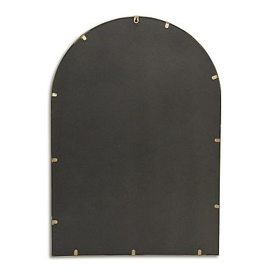 HomeRoots 34" Gold Metal Beaded Arch Accent Mirror