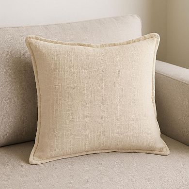 HomeRoots Set of Two 20" Beige Cotton Throw Pillows