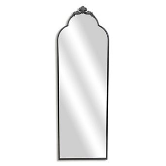 HomeRoots 65" Black Metal Arch Full Length Hanging Mirror
