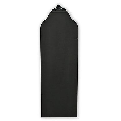 HomeRoots 65" Black Metal Arch Full Length Hanging Mirror