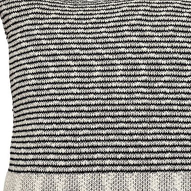 HomeRoots 20" x 20" Beige Stripe Pattern Square Accent Throw Pillow with Tassel