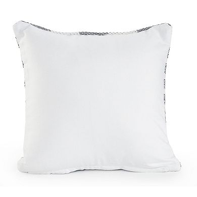 HomeRoots Set of Two 18" Gray Geometric Cotton Throw Pillows