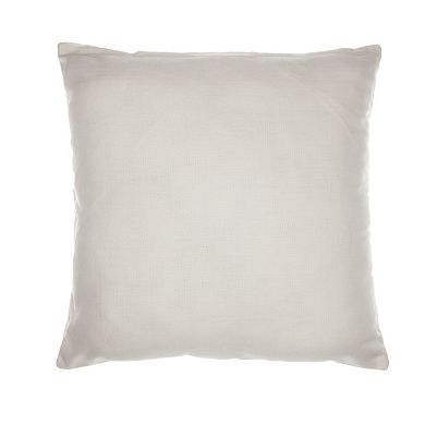 HomeRoots 20" Yellow and Gray Check Throw Pillow With Embroidery